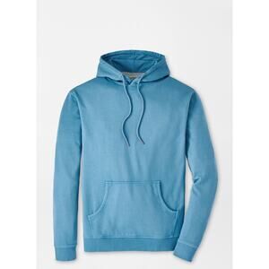 Peter Millar S Crown Lava Wash Garment-Dyed Pullover Hoodie In Larkspur $140